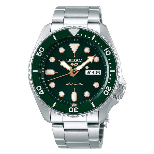 Seiko Stainless Steel Analog Green Dial Men Watch