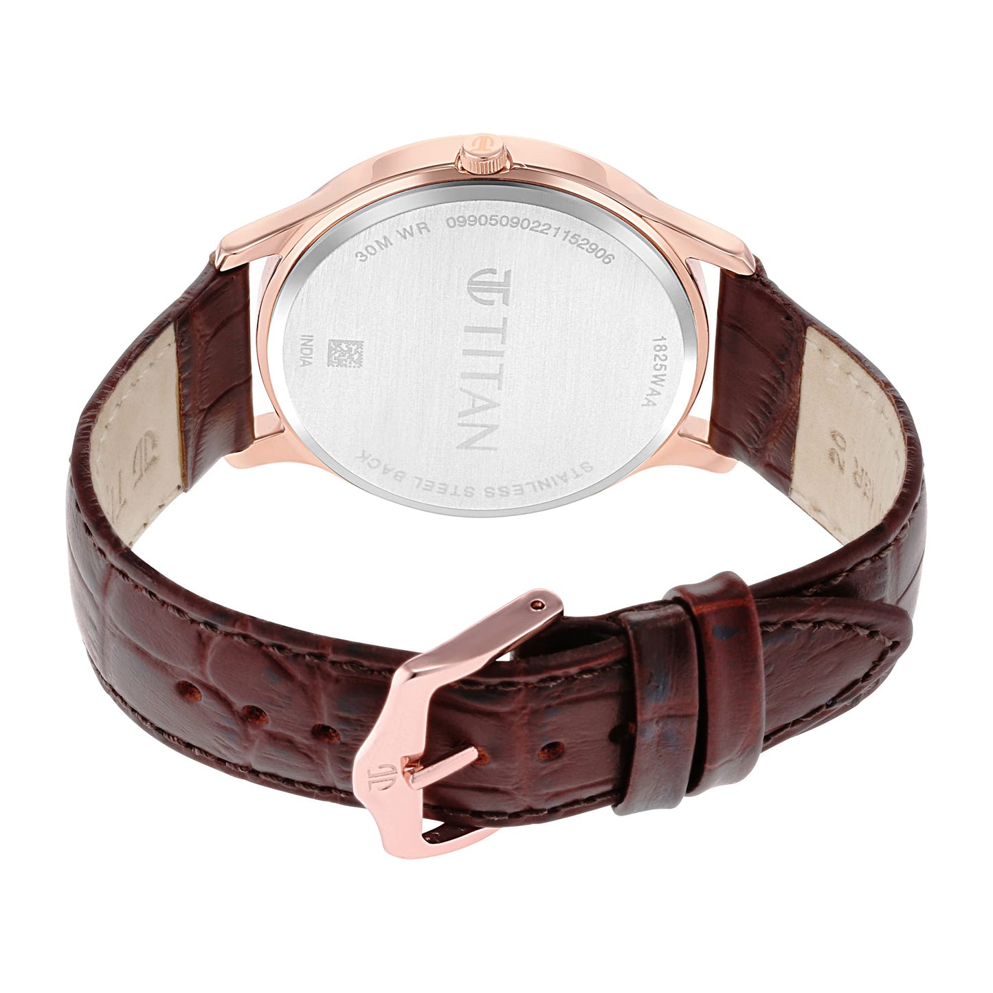 Titan Rose Gold Leather Strap Watch for Men