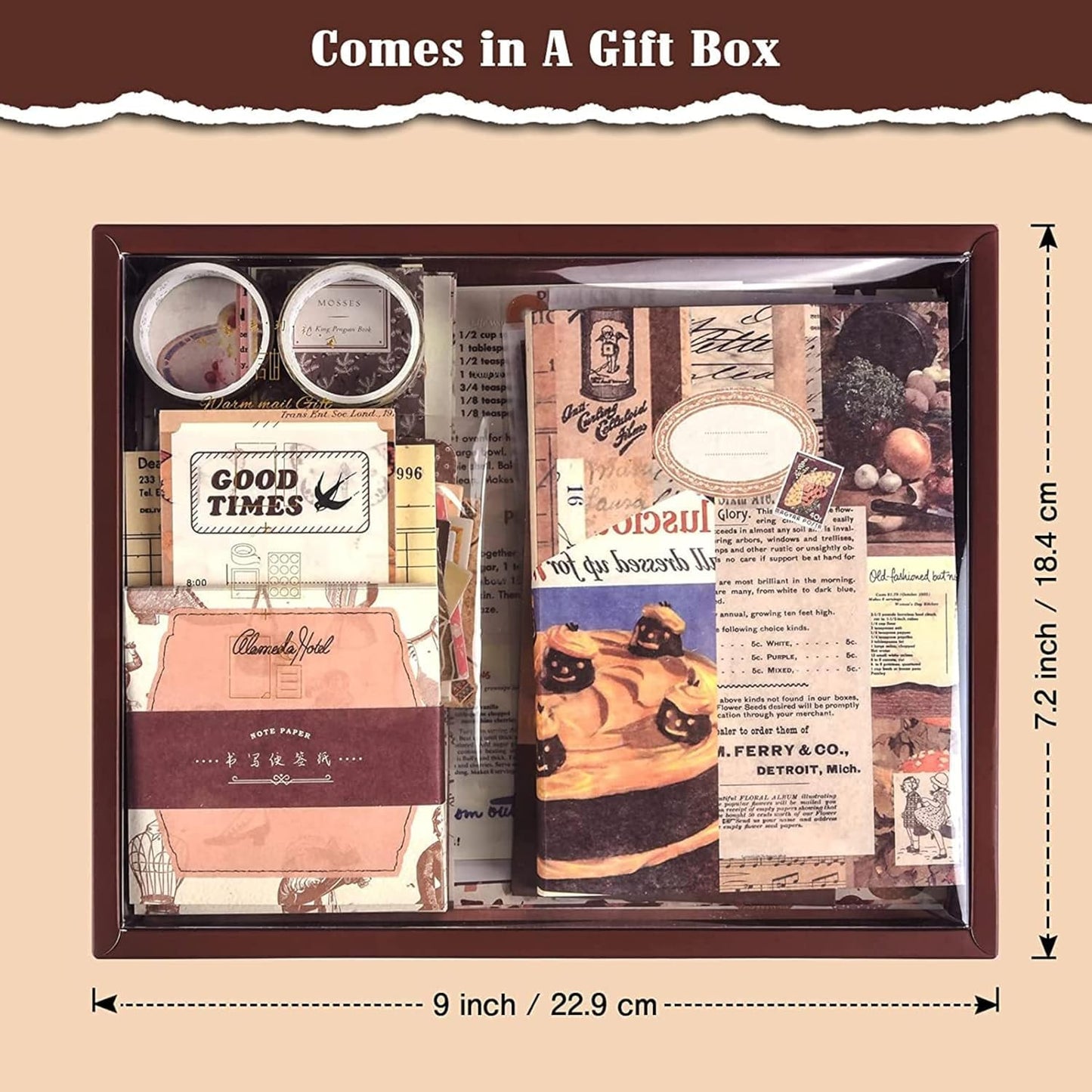 Vintage Aesthetic Scrapbook Kit- 346 Pcs