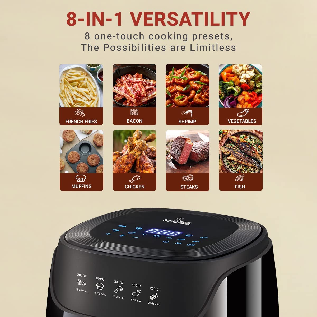 INALSA Air Fryer Digital 4.2L Gourmia Digital