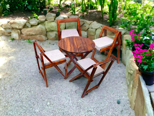 Sheesham Wooden Patio Dining Set