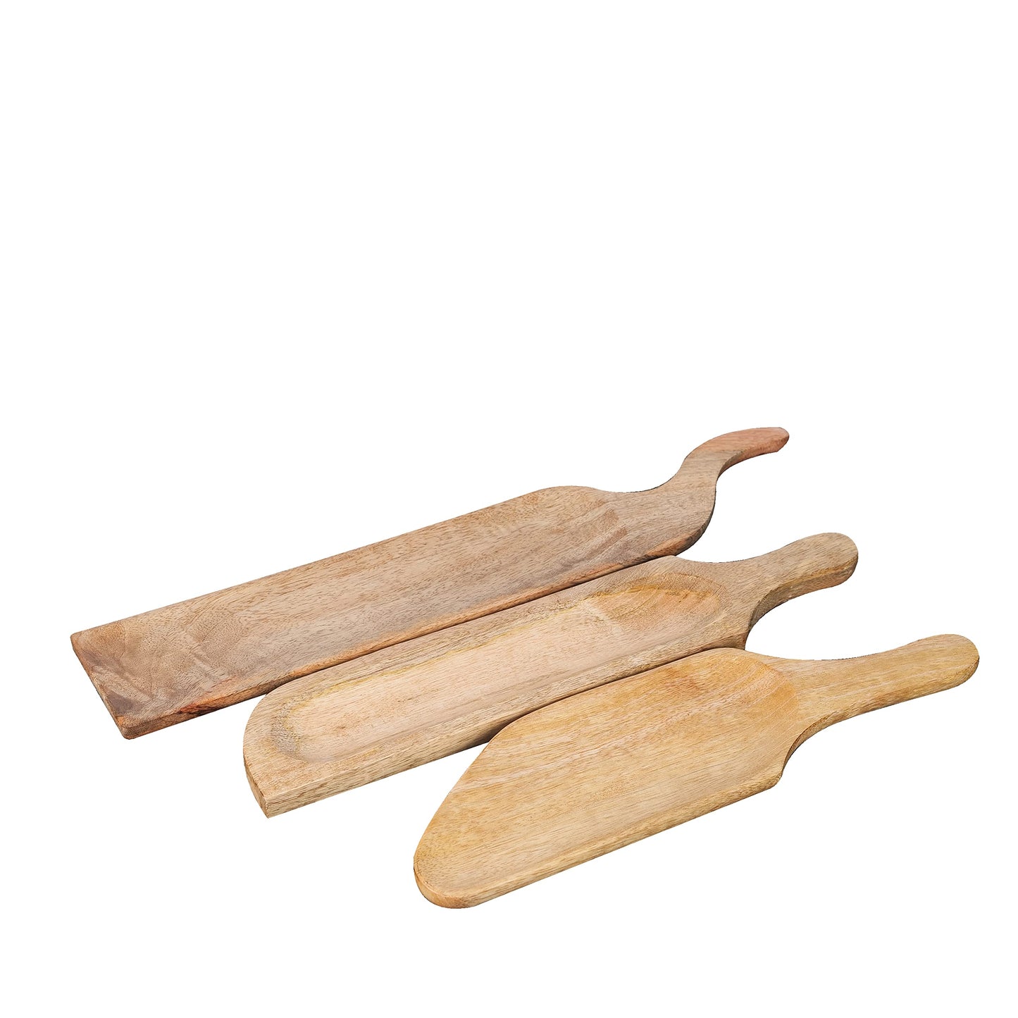 Wooden Trio Serving Platter Tray- Set of 3