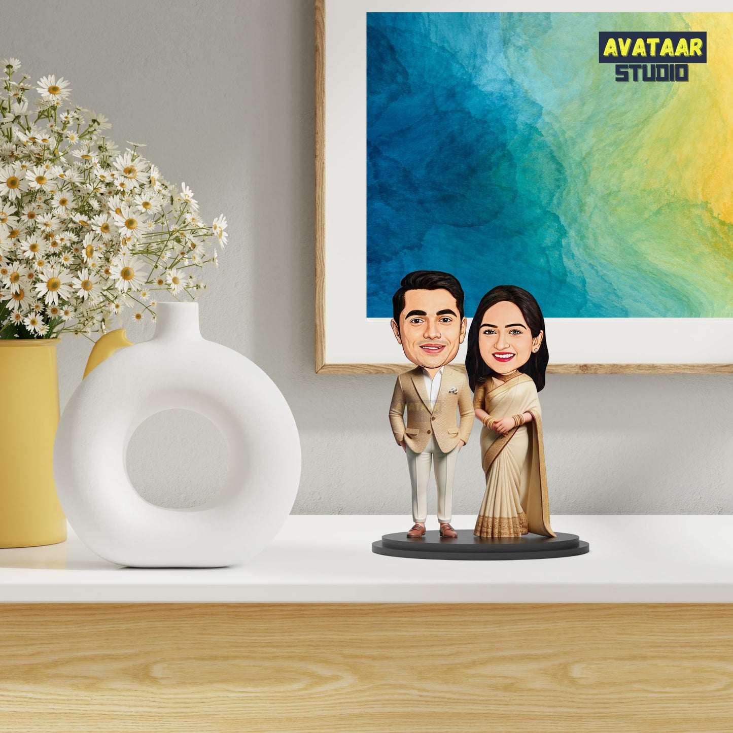 Caricature Photo Frame- Wedding Couple