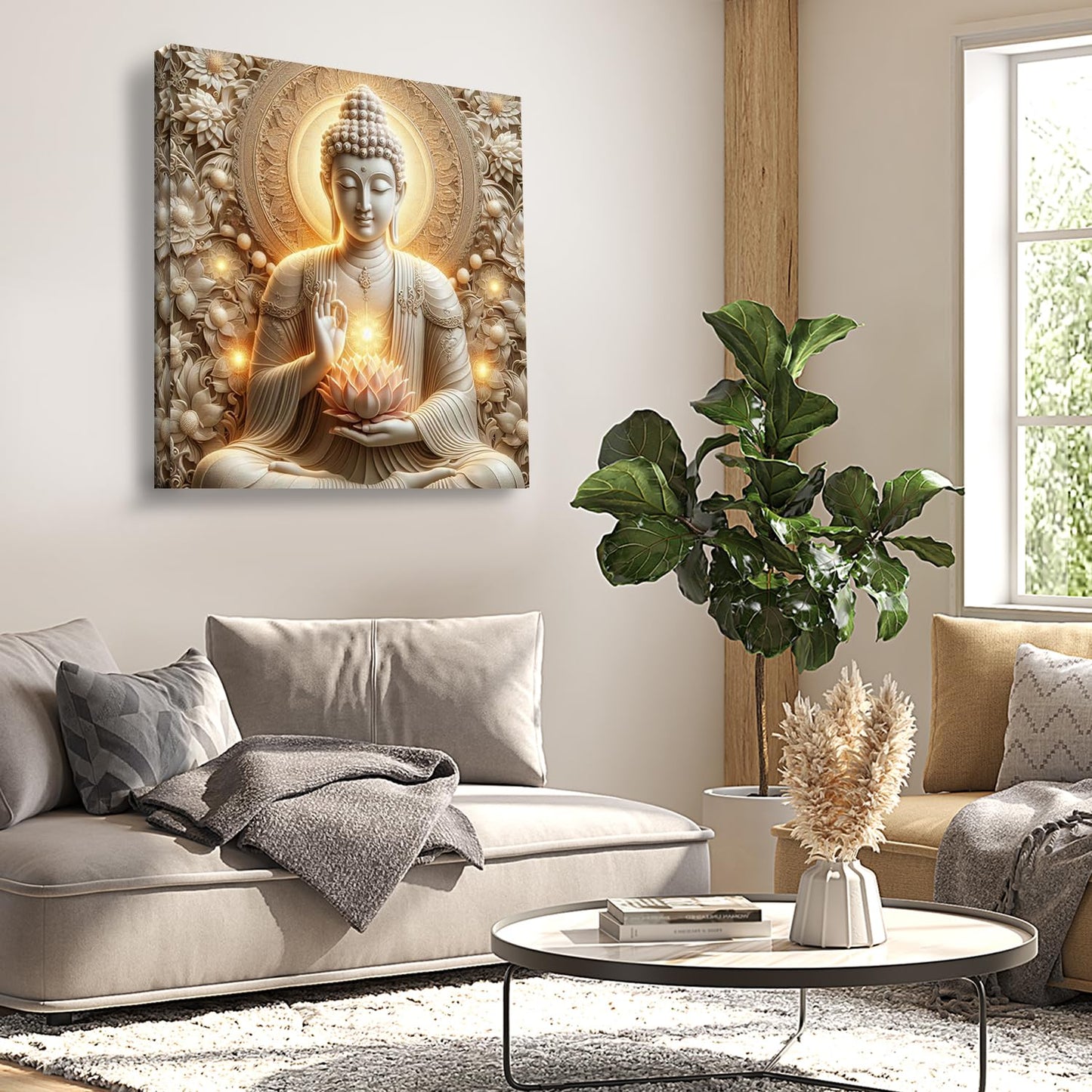 Gautam Buddha Wall Art Canvas Painting