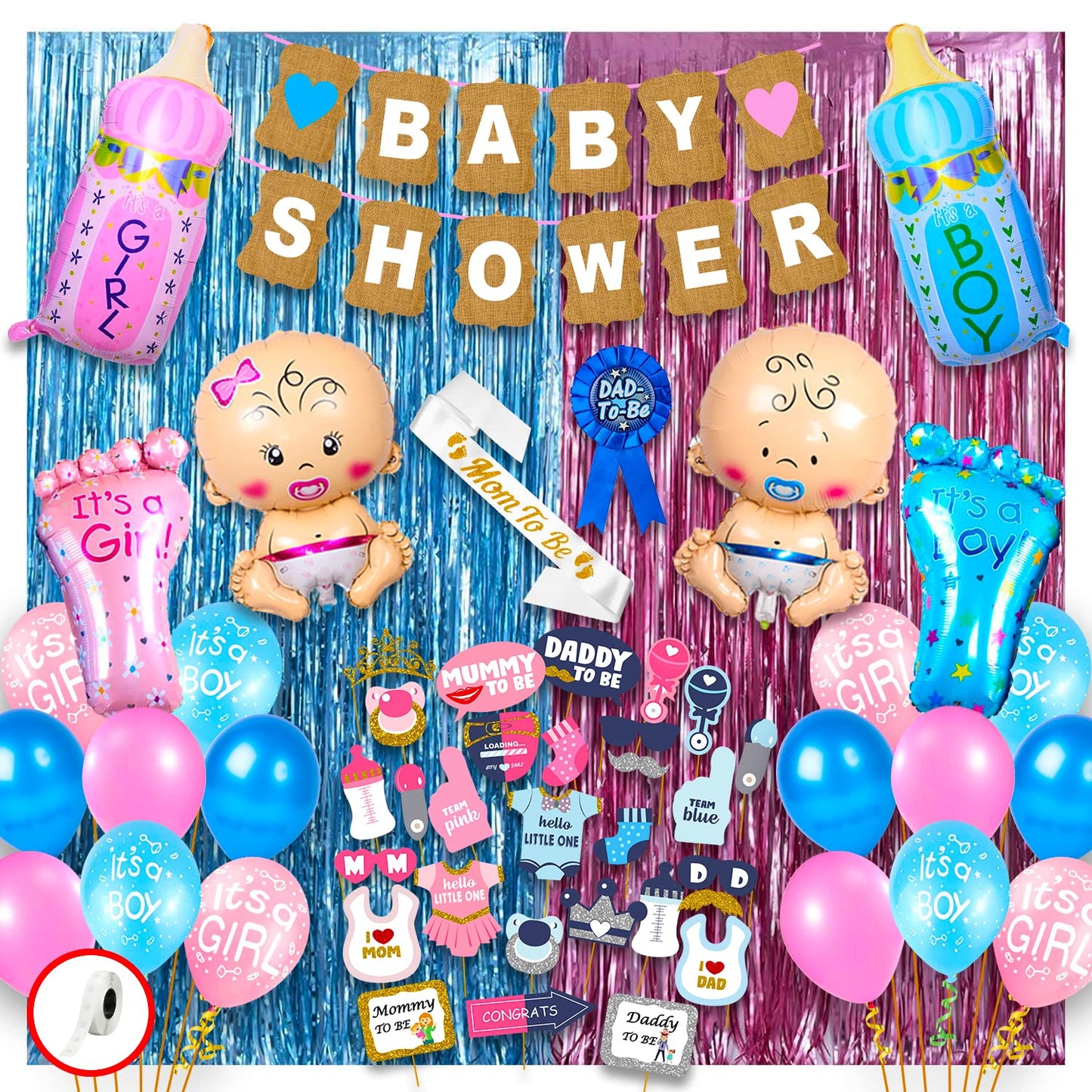 Baby Shower Decoration Items - 92pcs