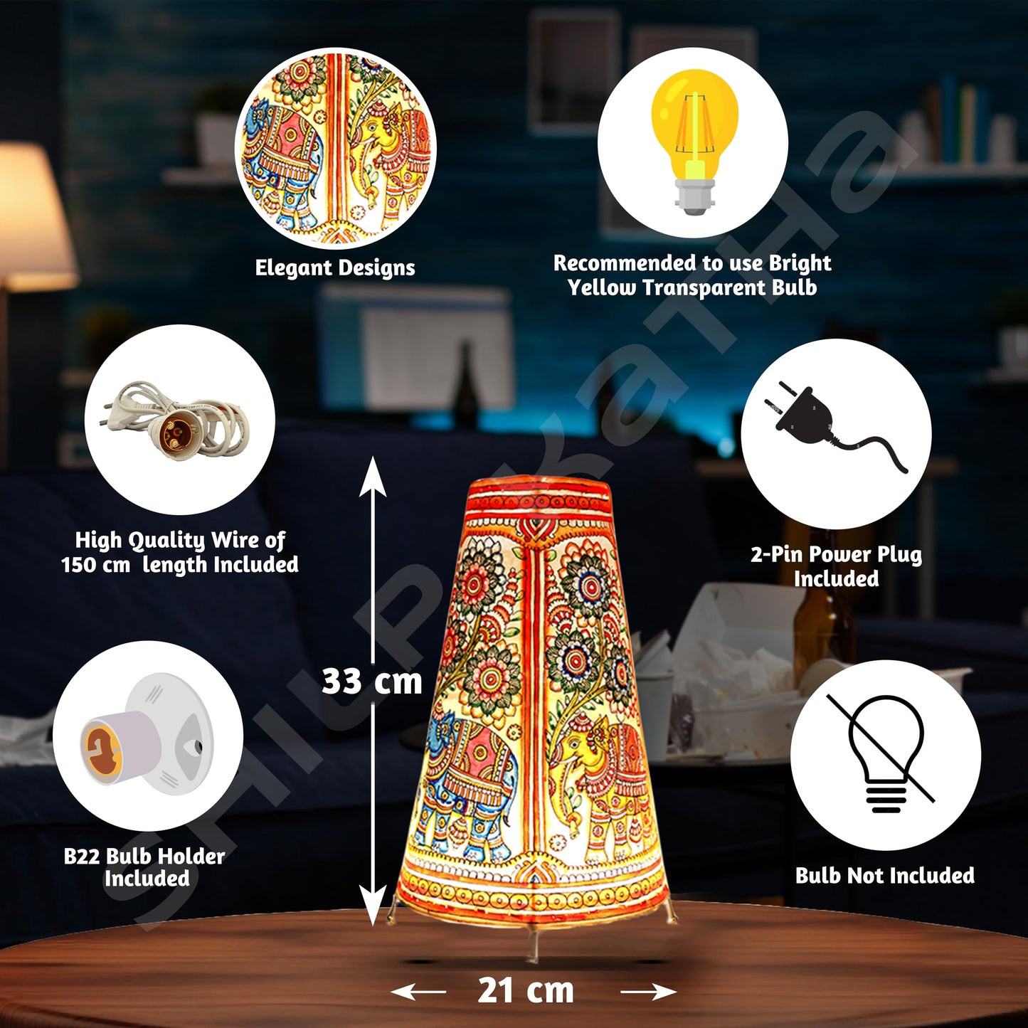 Handicraft Leather Lamp