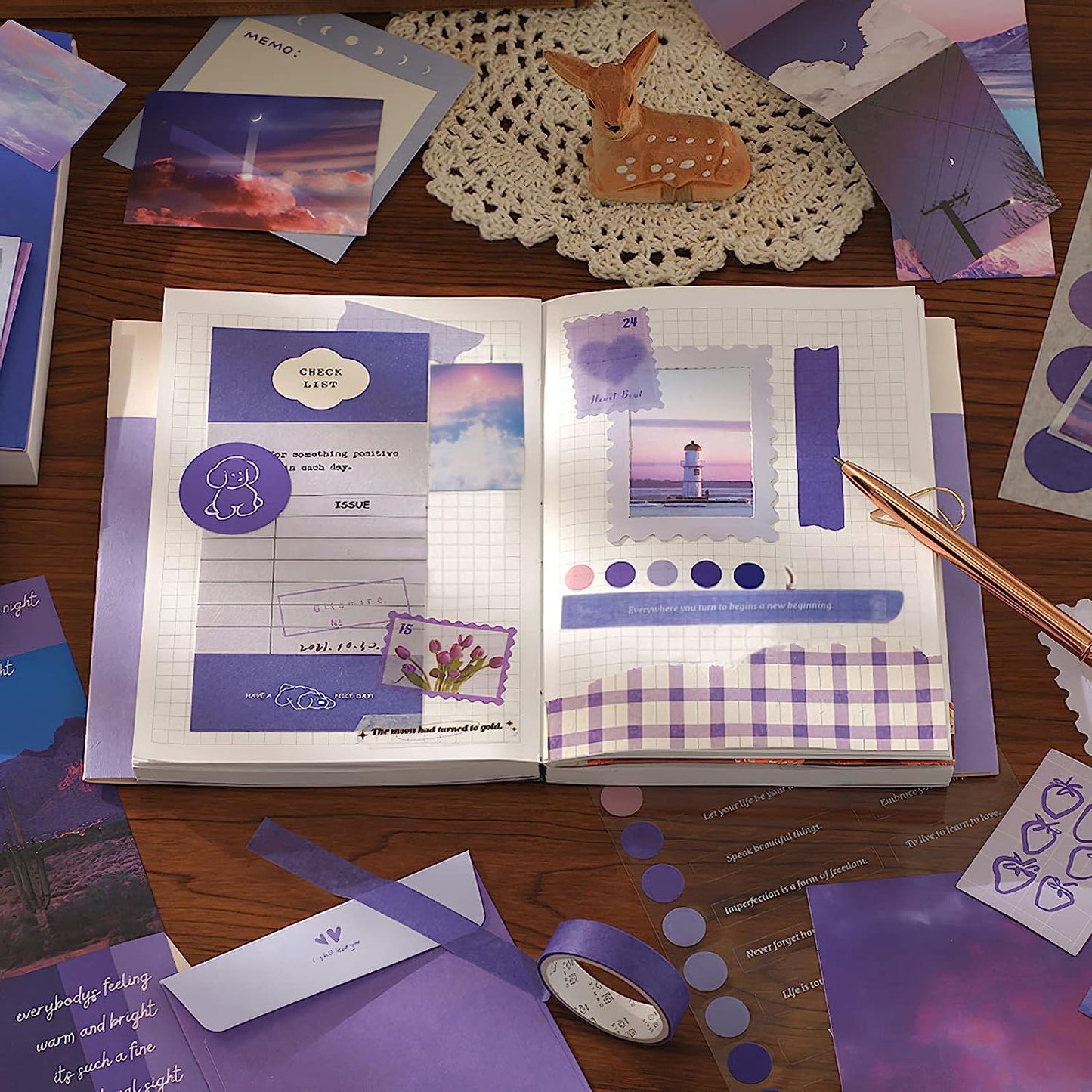 Purple Aesthetic Vintage Scrapbook