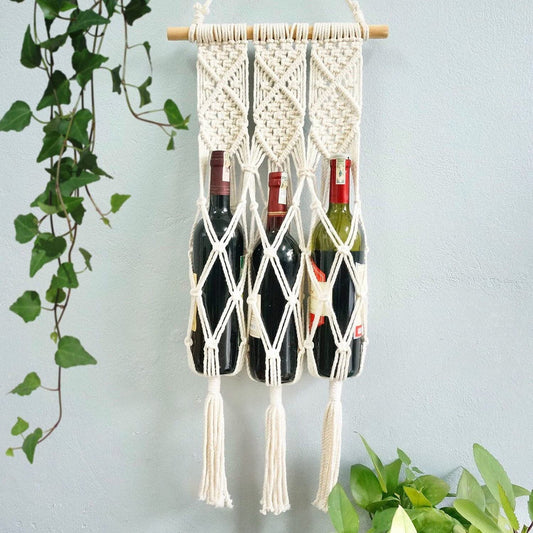 Cotton Macrame Wine/Plant Bottle Holder