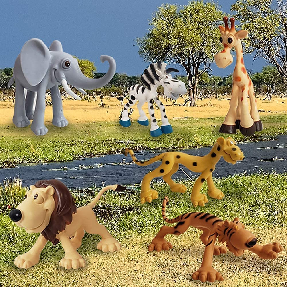 Set of 6 Big Size Animal Toys