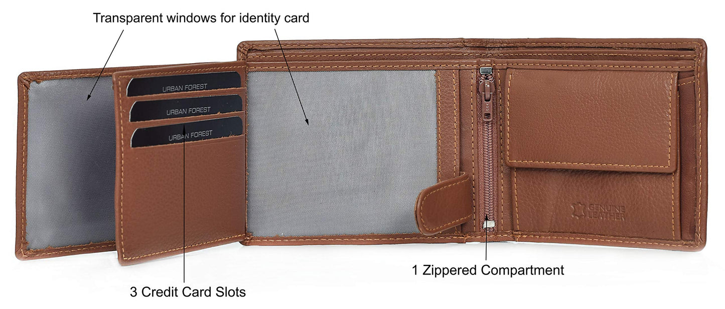 URBAN FOREST Leather Wallet & Belt Combo