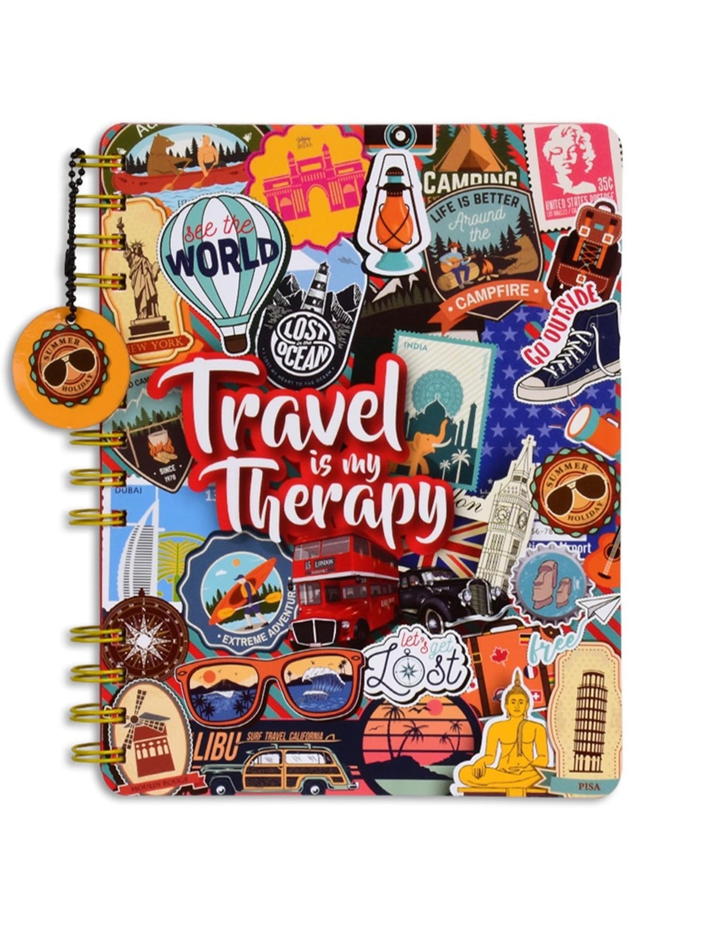 Spiral travel Diary with Bookmark