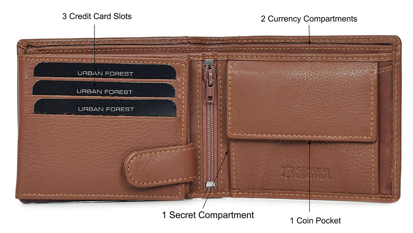 URBAN FOREST Leather Wallet & Belt Combo