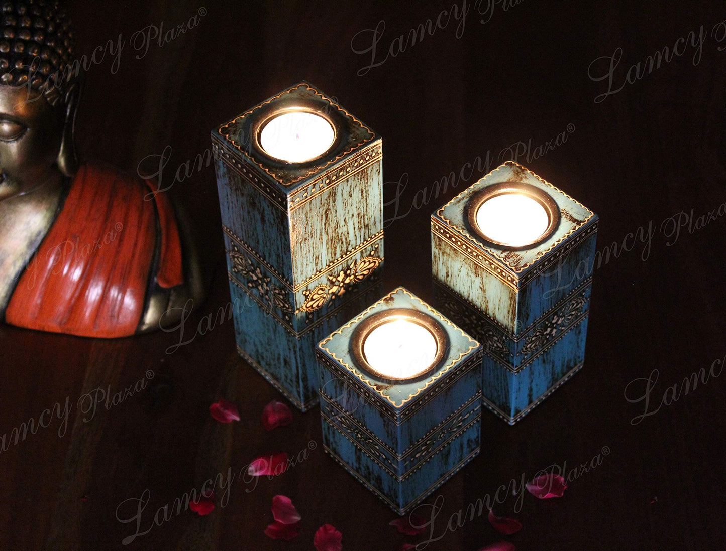 Wooden Tea Light Candle Holder