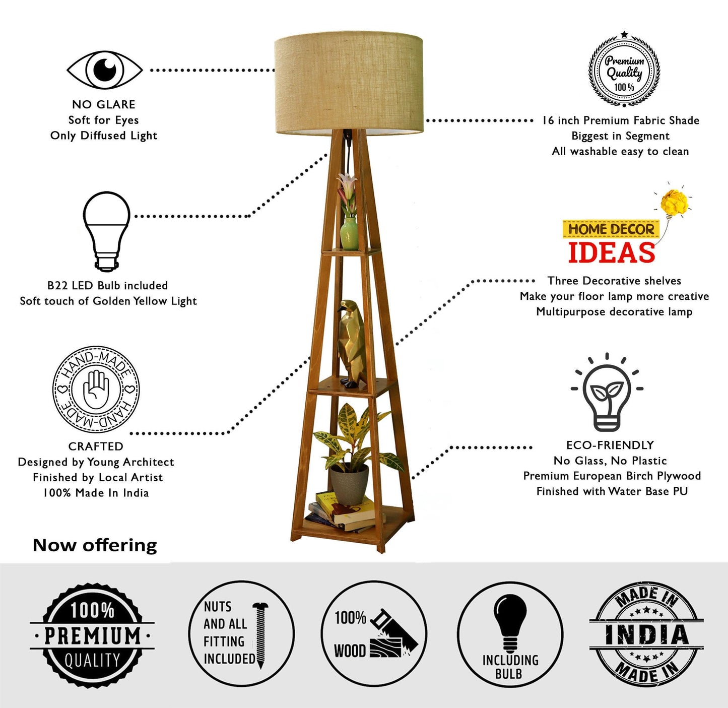 Wooden Floor Lamp