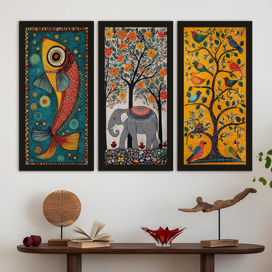 Madhubani paintings- Set of 3