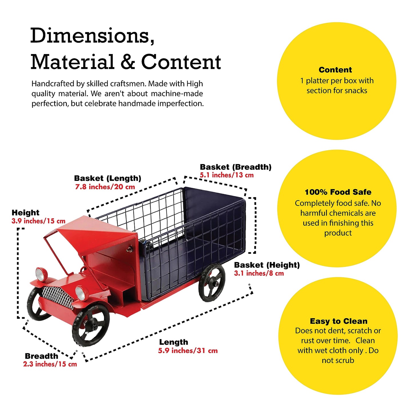 Snack Carrier Truck Platter Tray