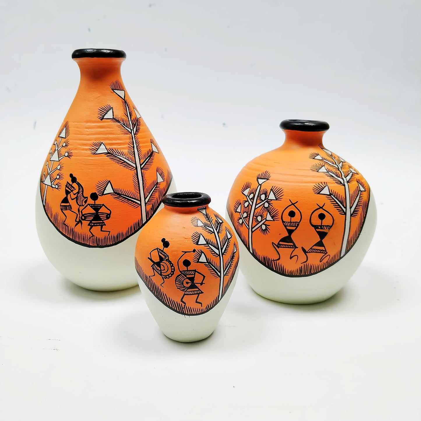 Handpainted Terracotta Vases