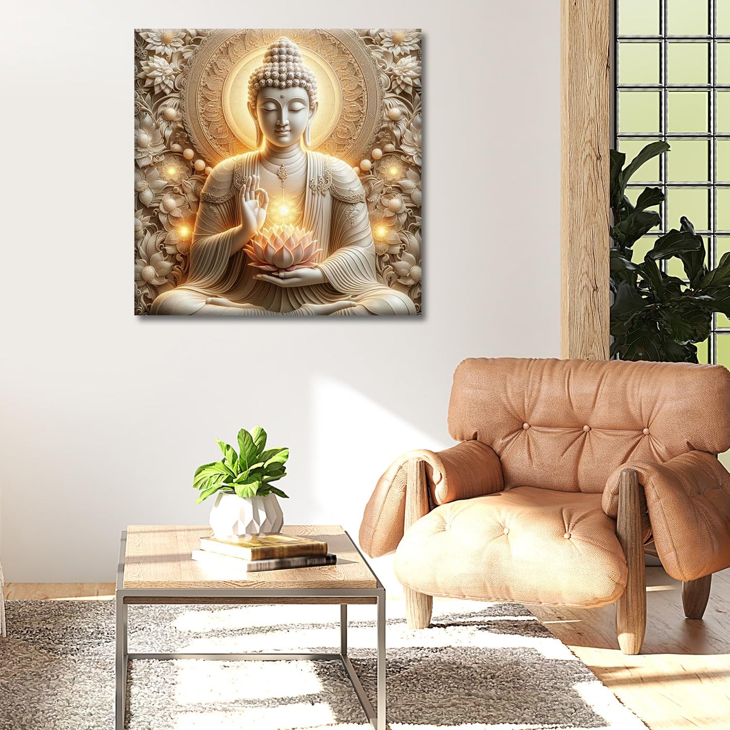 Gautam Buddha Wall Art Canvas Painting