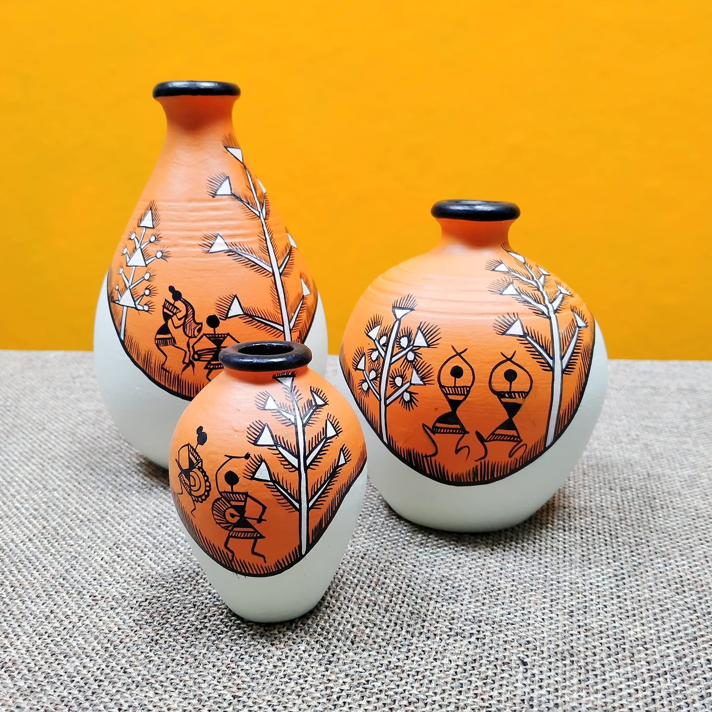 Handpainted Terracotta Vases