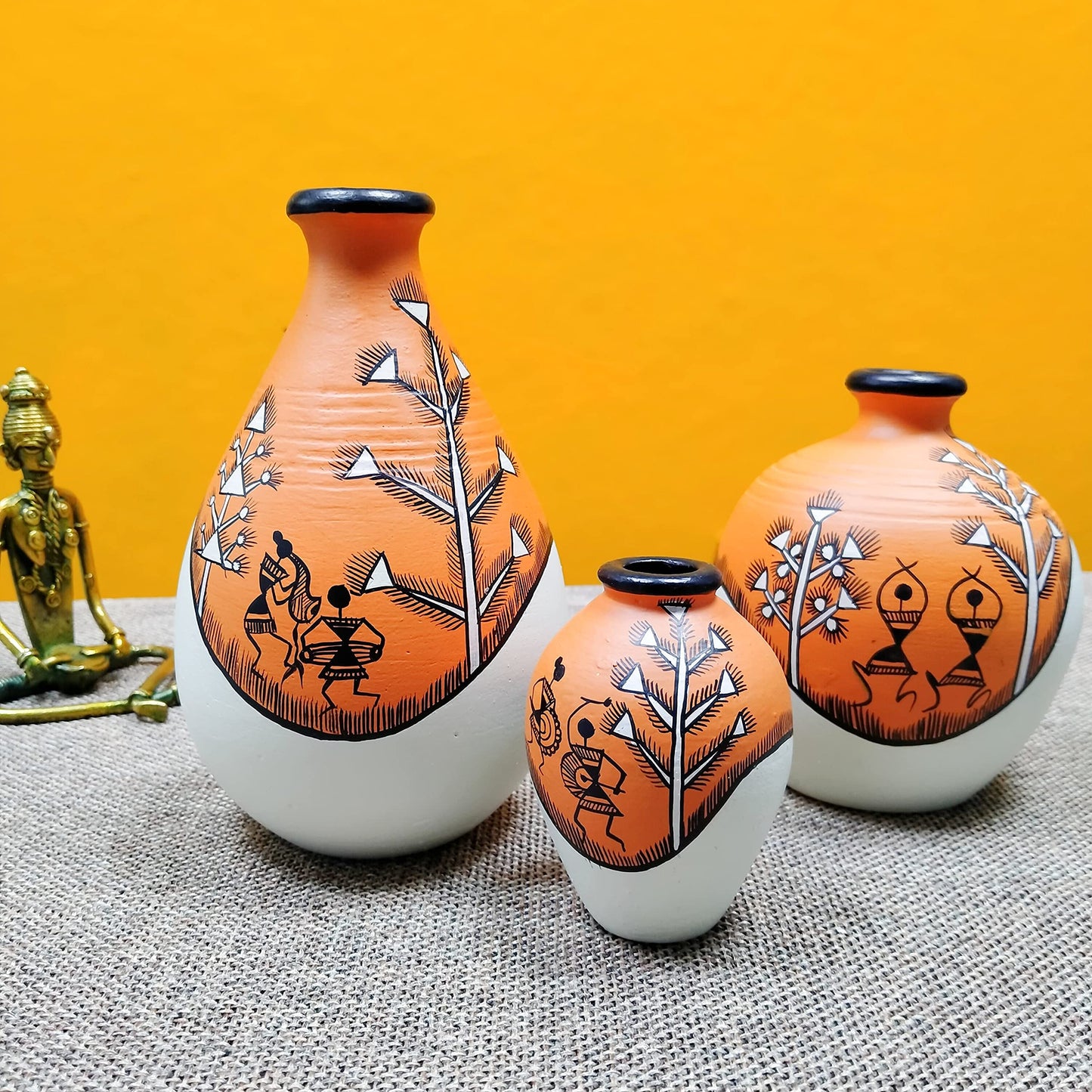 Handpainted Terracotta Vases