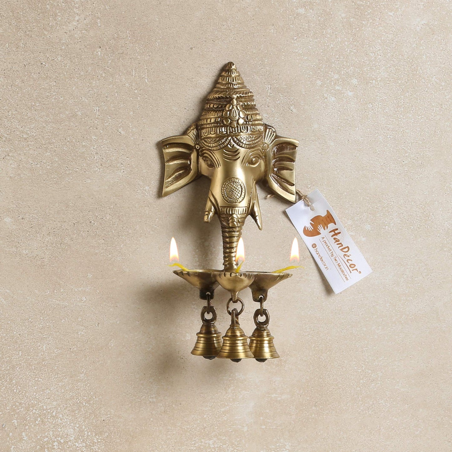 Brass Ganesha Wall Hanging Diya