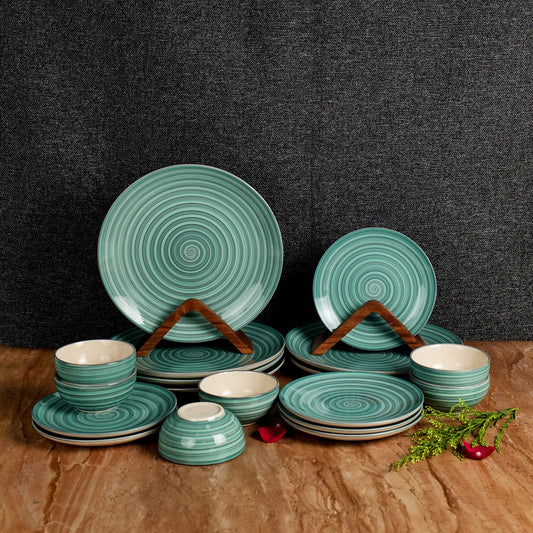 Artysta 'Sea Swirls' Ceramic Dinner Set